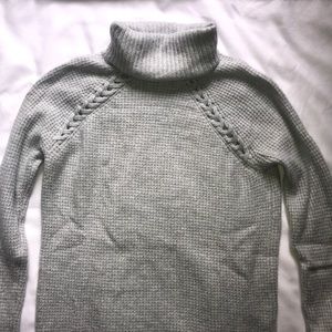 Gray Cowl-neck Sweater